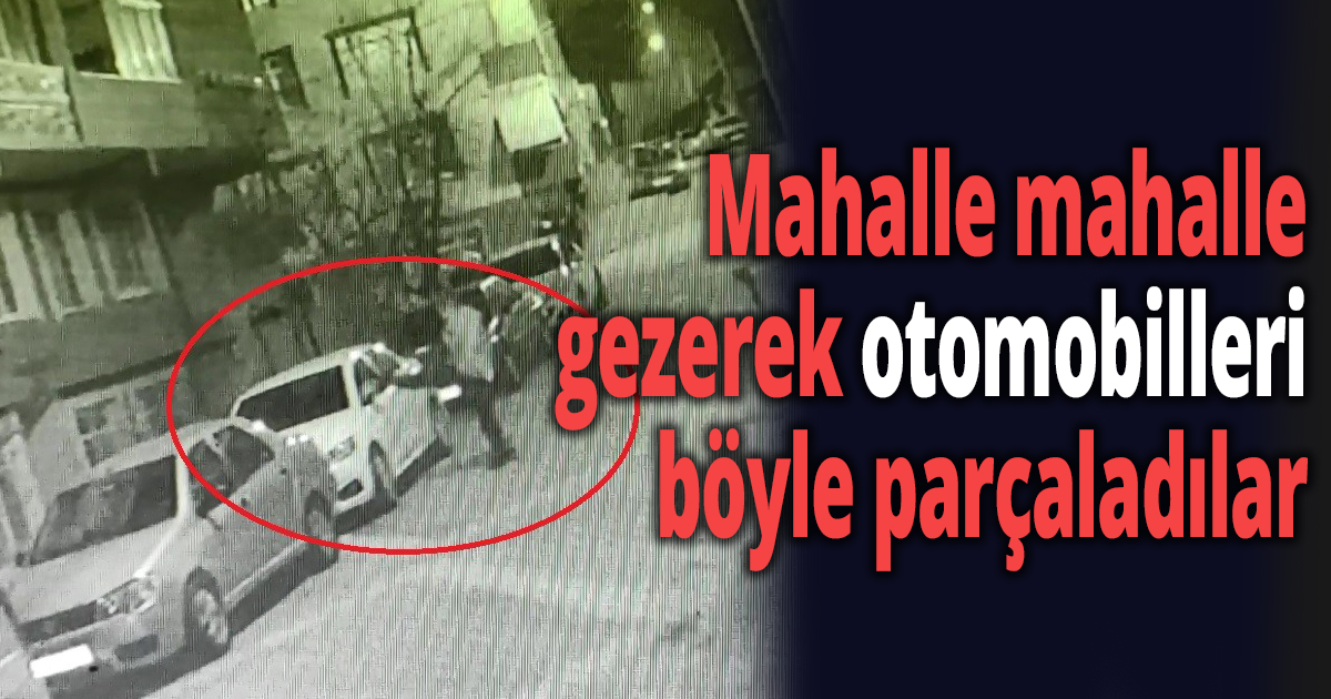 Mahalle mahalle gezerek otomobilleri böyle parçaladılar