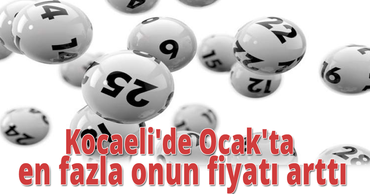 Kocaeli'de Ocak'ta en fazla onun fiyatı arttı