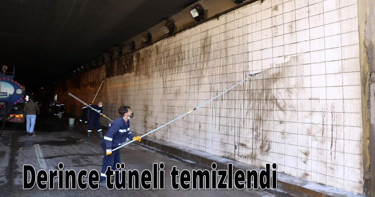 Derince tüneli temizlendi