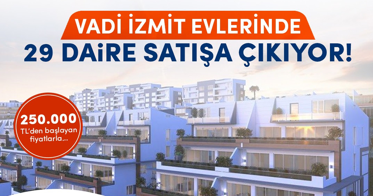 Vadi İzmit evlerinde 29 daire yarın satışa çıkıyor