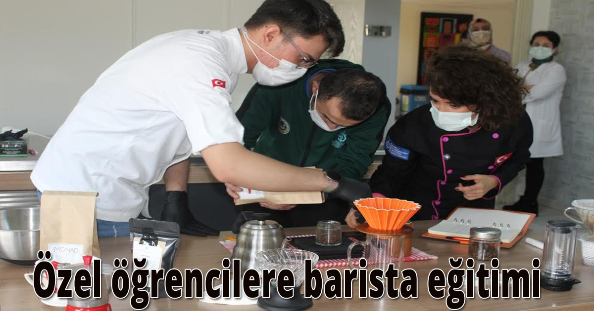    Özel öğrencilere barista eğitimi