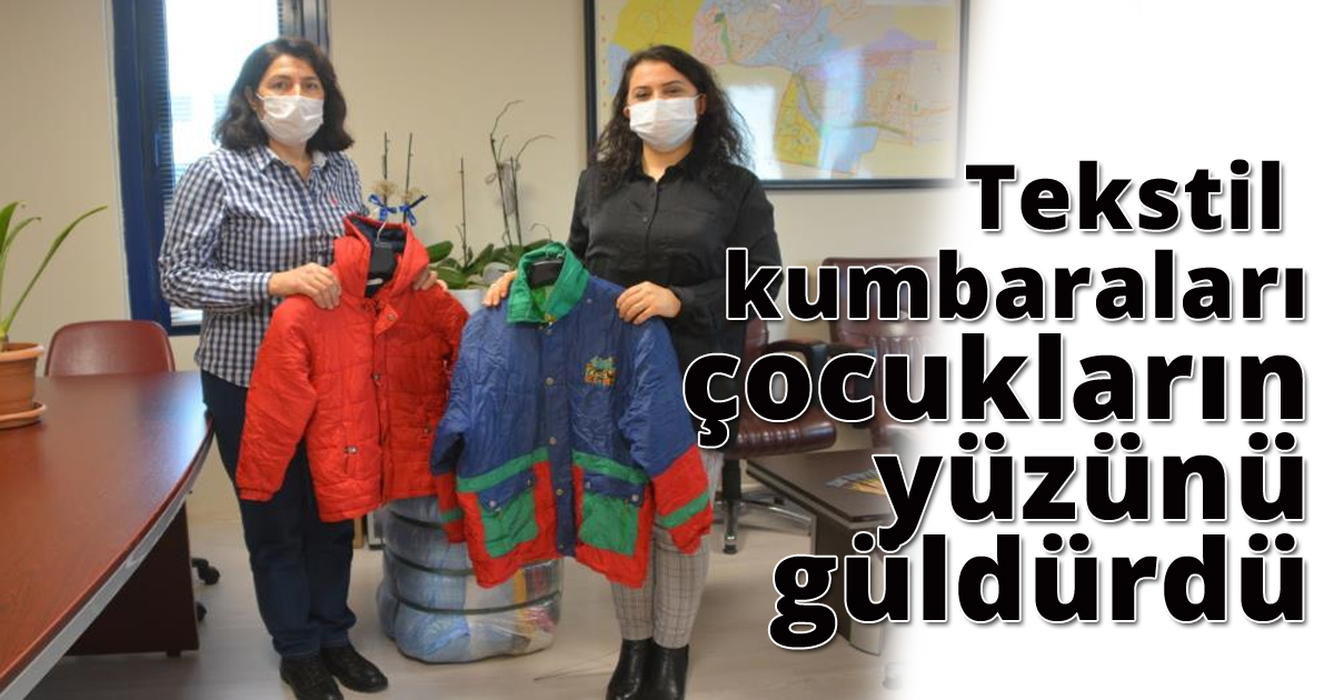 Tekstil kumbaraları çocukların yüzünü güldürdü
