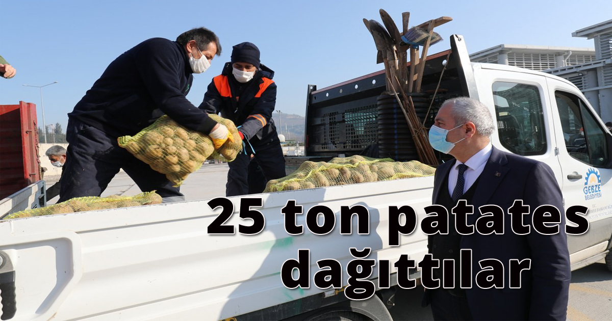 İhtiyaç sahiplerine 25 ton patates dağıttılar