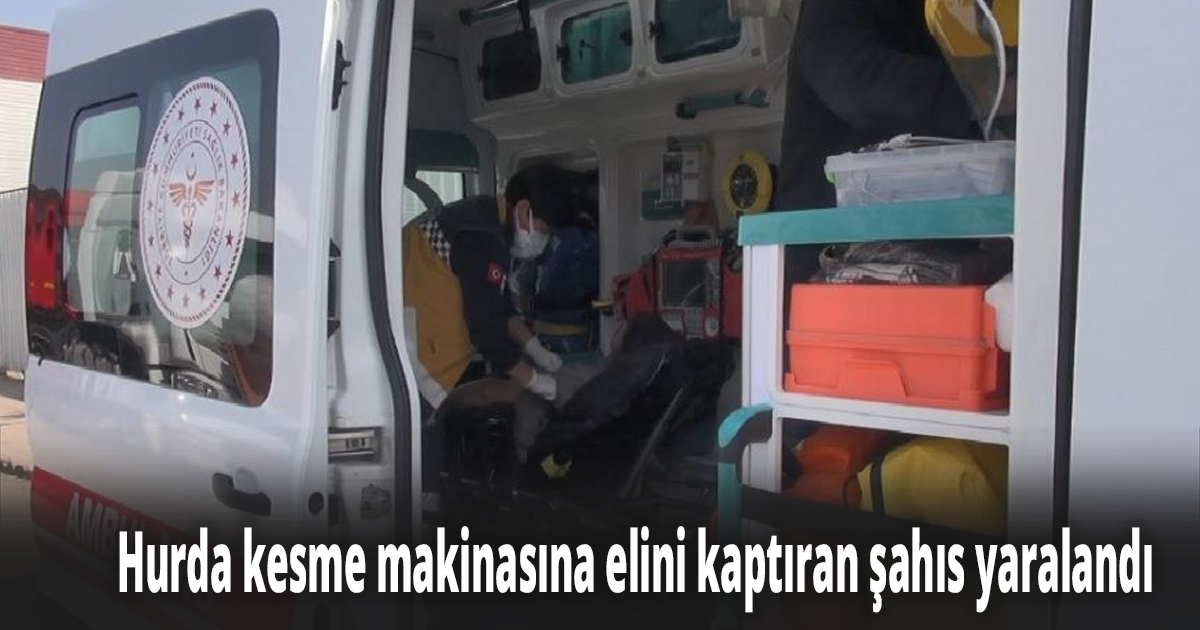 Elini makineye kaptırdı