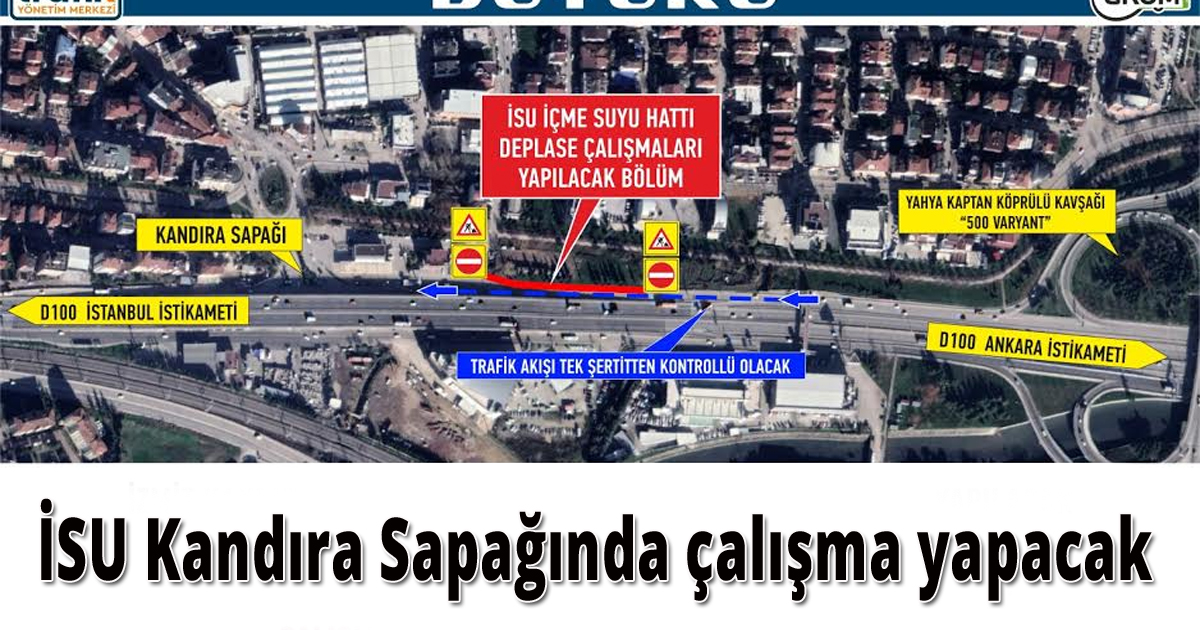İSU Kandıra Sapağında çalışma yapacak