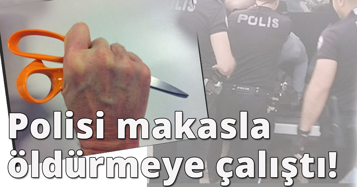 Polisi makasla öldürmeye çalıştı!