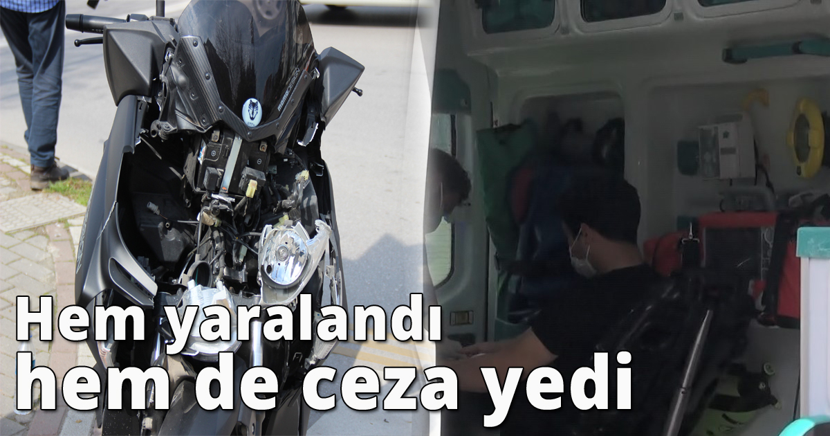 Hem yaralandı hem de ceza yedi