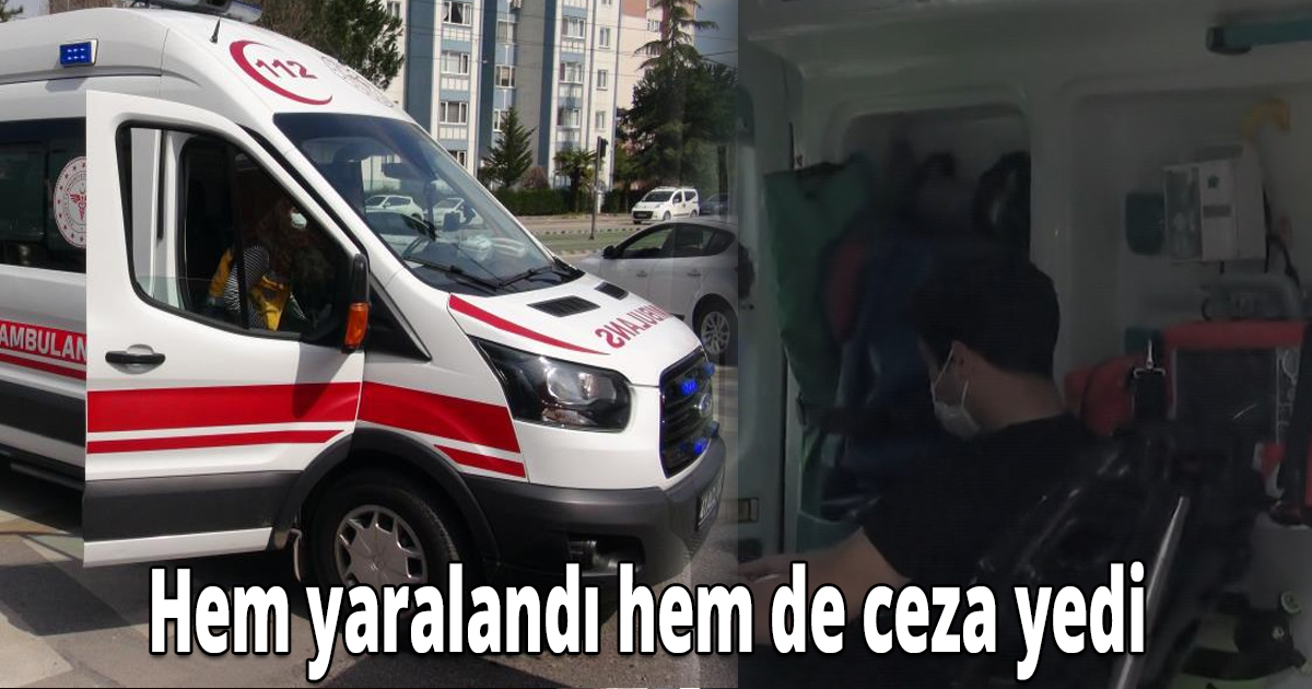 Hem yaralandı hem de ceza yedi