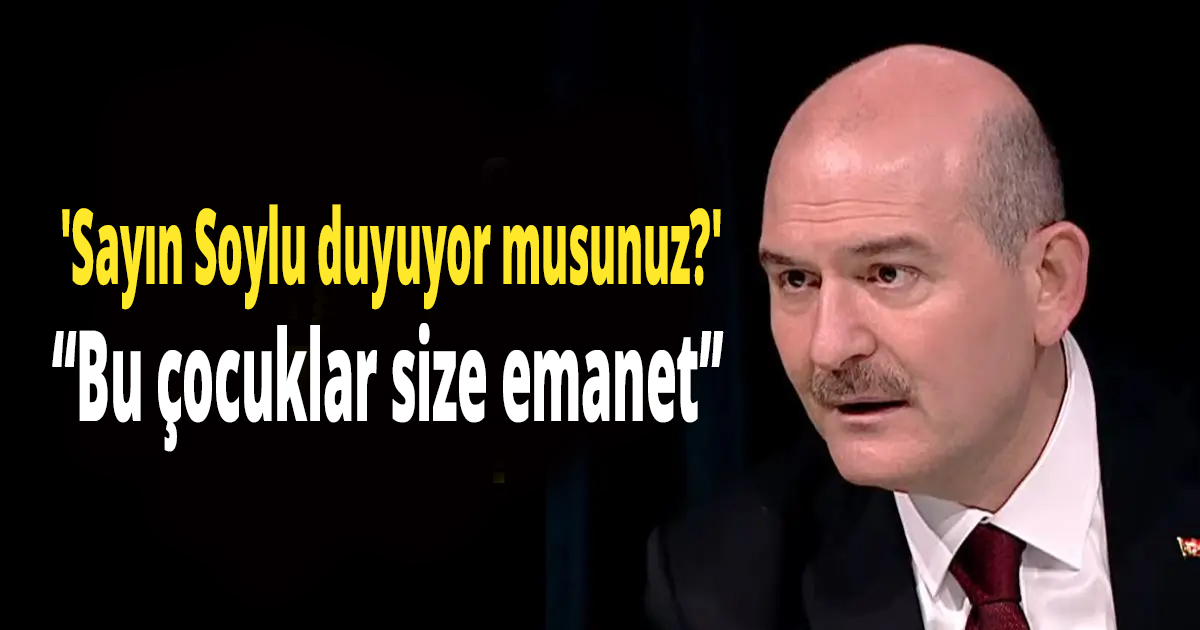 'Sayın Soylu duyuyor musunuz?'