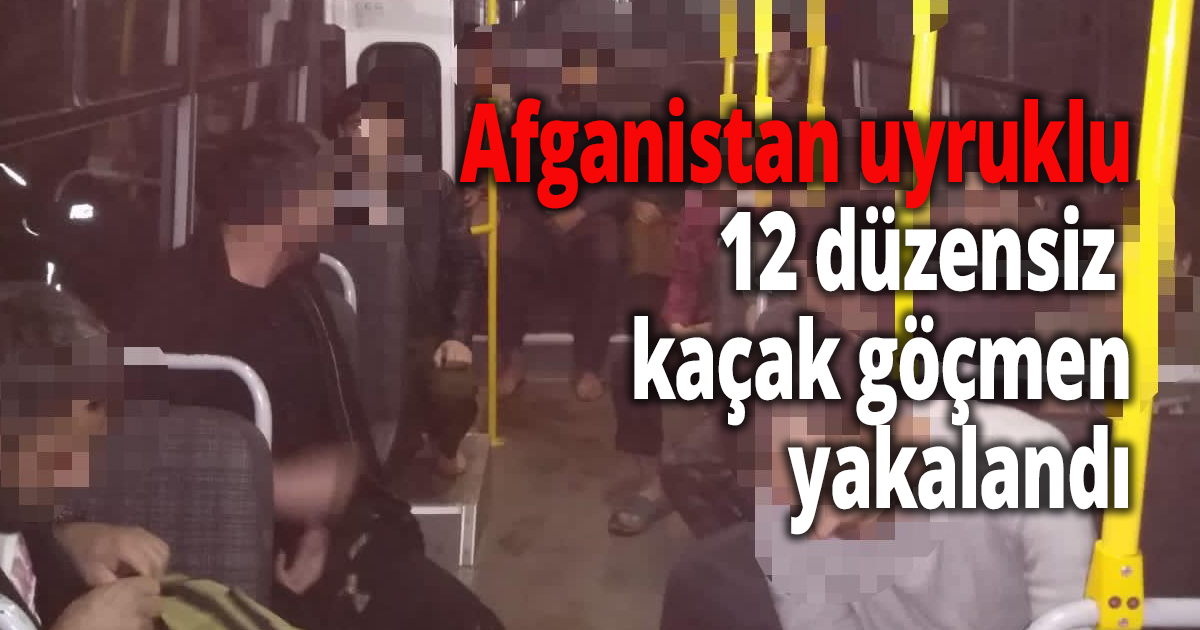 Geri dönüşüm atölyesinde 12 kaçak göçmen yakalandı