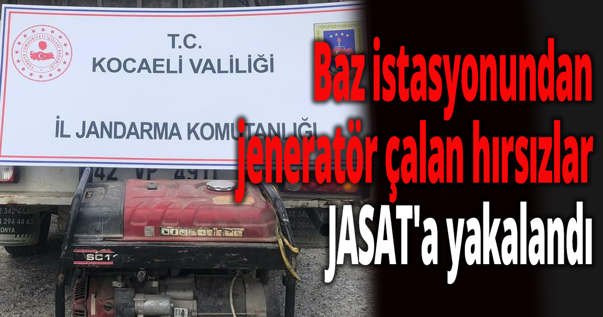 Baz istasyonunun jenaratörünü çaldılar