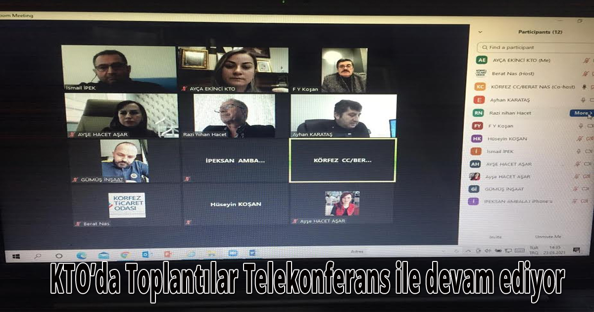 KTO’da Toplantılar Telekonferans ile devam ediyor