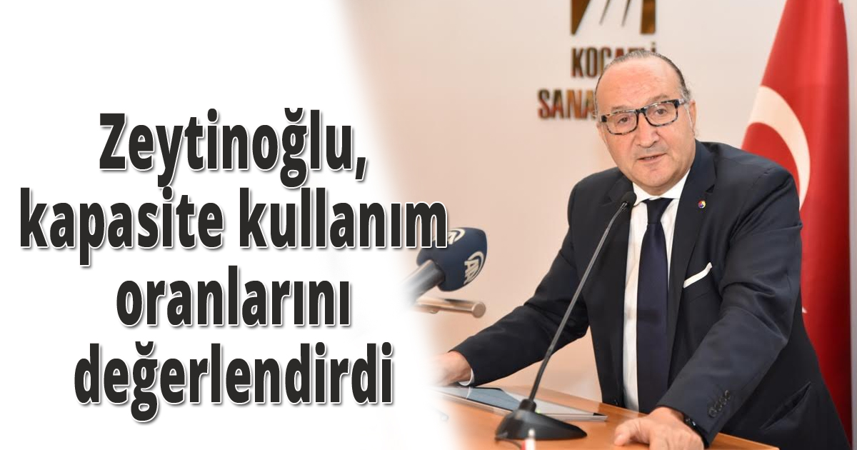Zeytinoğlu,kapasite kullanım oranlarını değerlendirdi