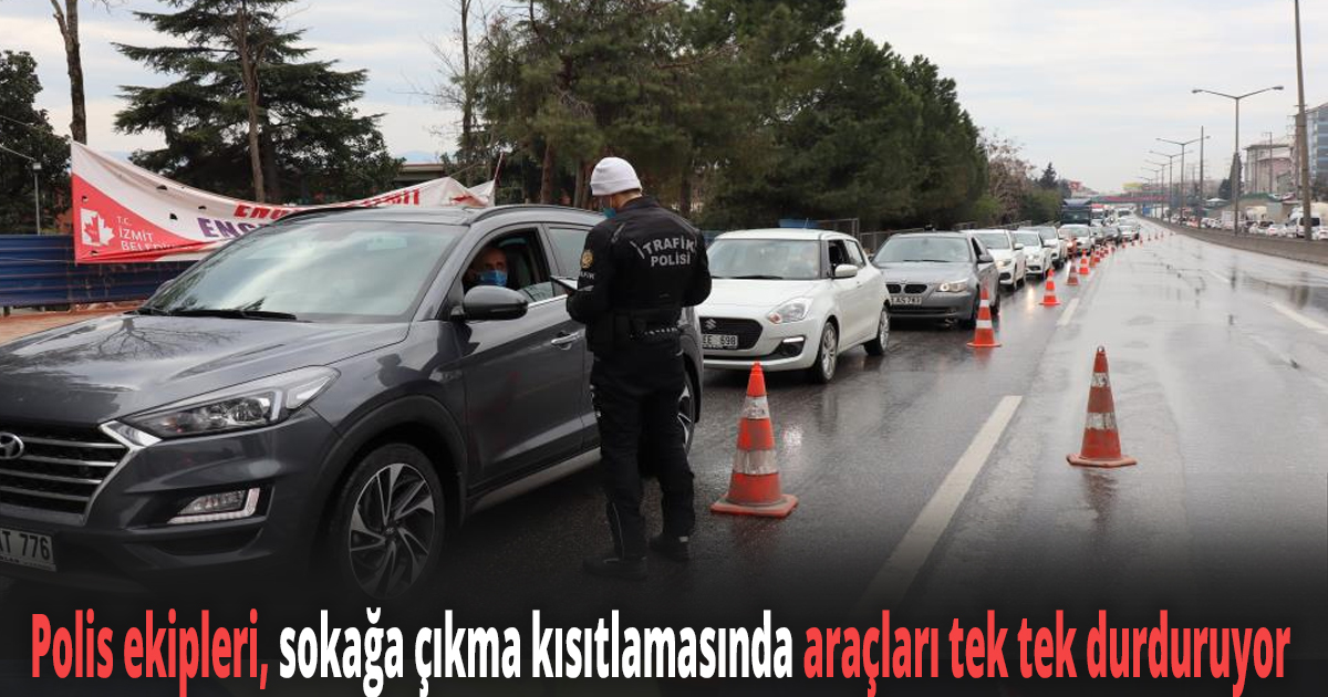  D100’de korona virüs denetimi, uzun araç kuyruğu oluşturdu