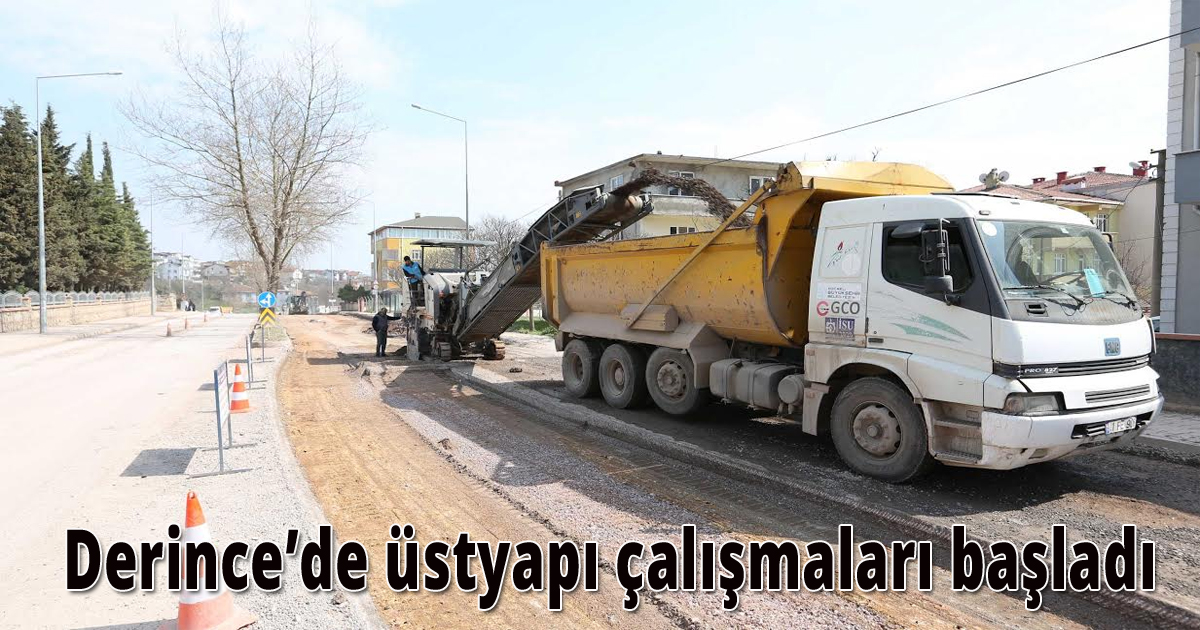 Derince’de üstyapı çalışmaları başladı