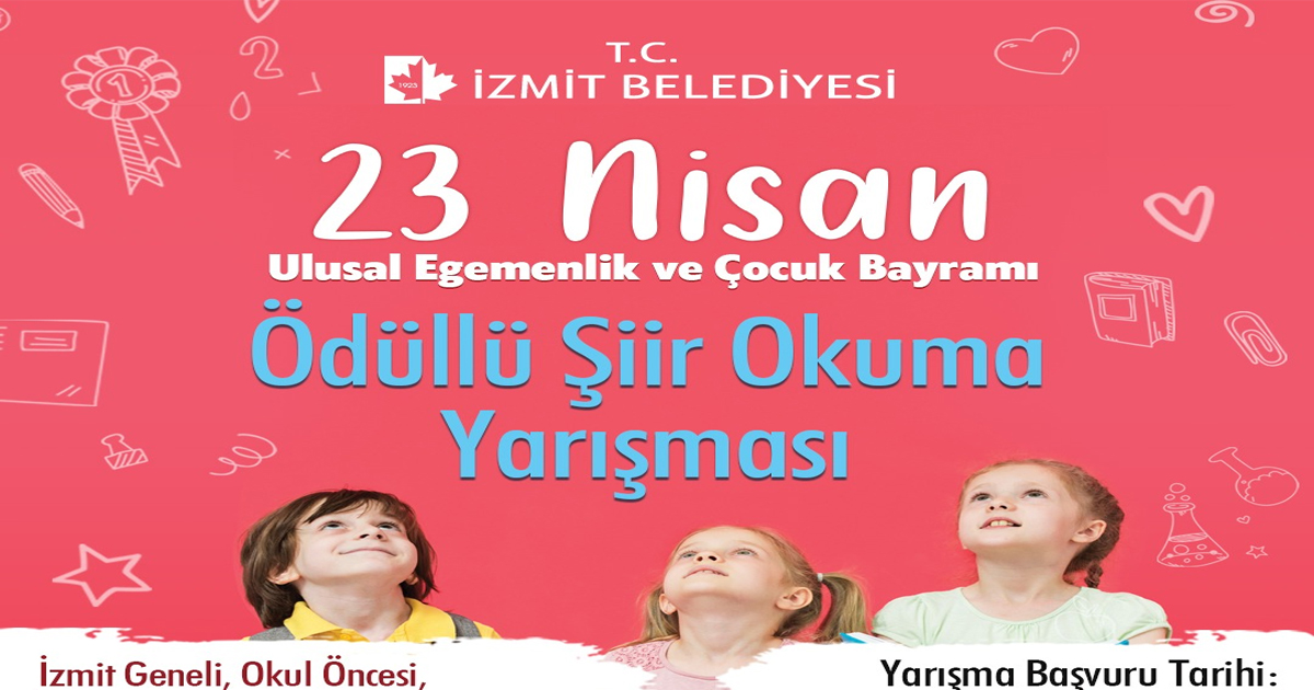 İzmitli çocuklar 23 Nisan coşkusunu Videolu Şiir Yarışması ile yaşayacak