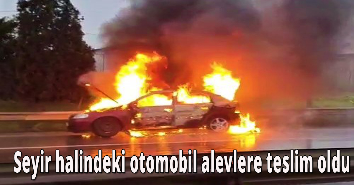 Seyir halindeki otomobil alevlere teslim oldu