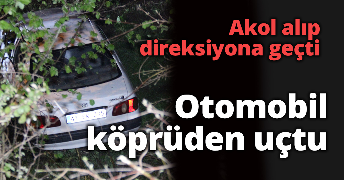 Otomobil köprüden uçtu