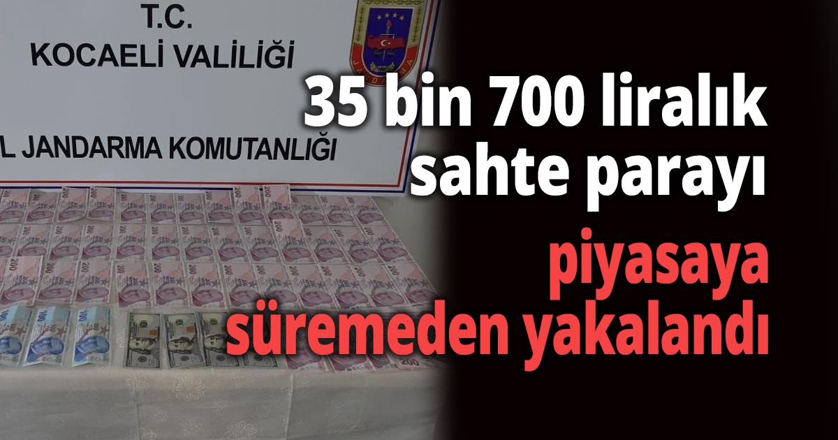 Sahte para kuryesi jandarmaya yakalandı