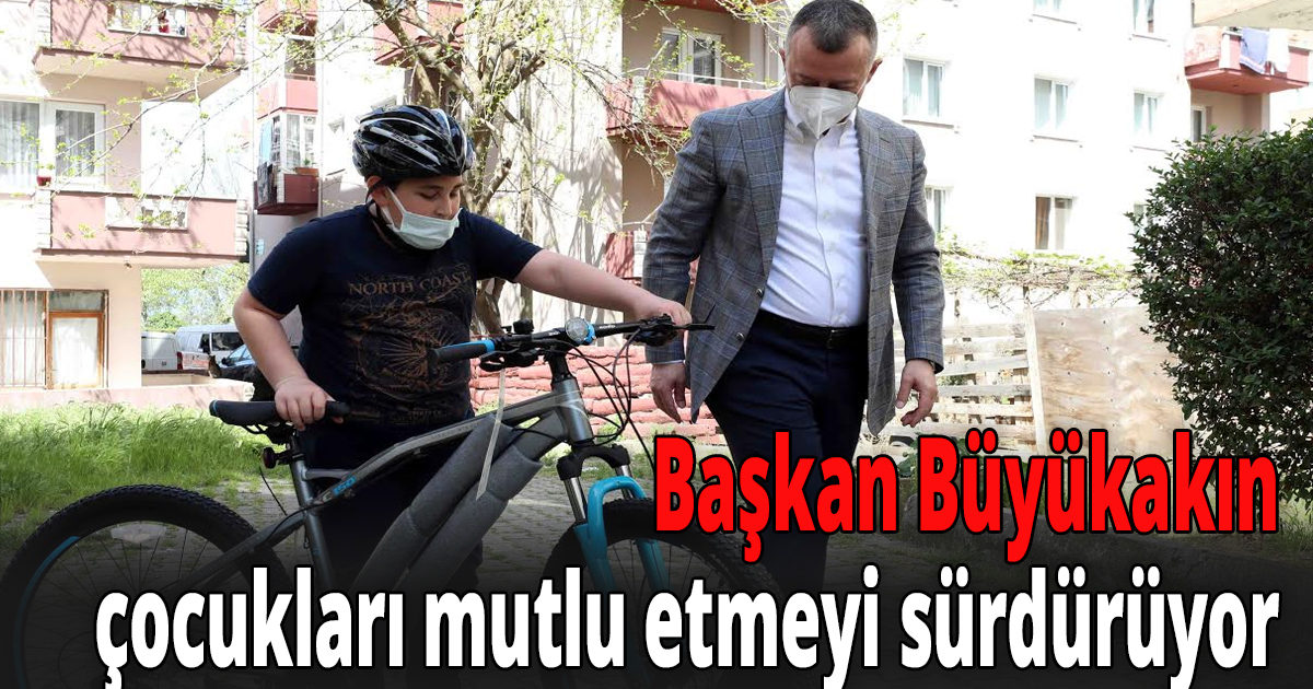 Başkan Büyükakın,çocukları mutlu etmeyi sürdürüyor