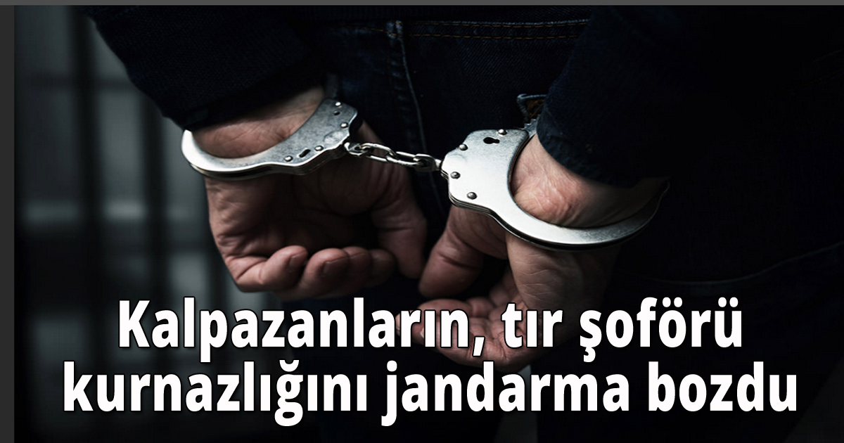  Kalpazanların, tır şoförü kurnazlığını jandarma bozdu