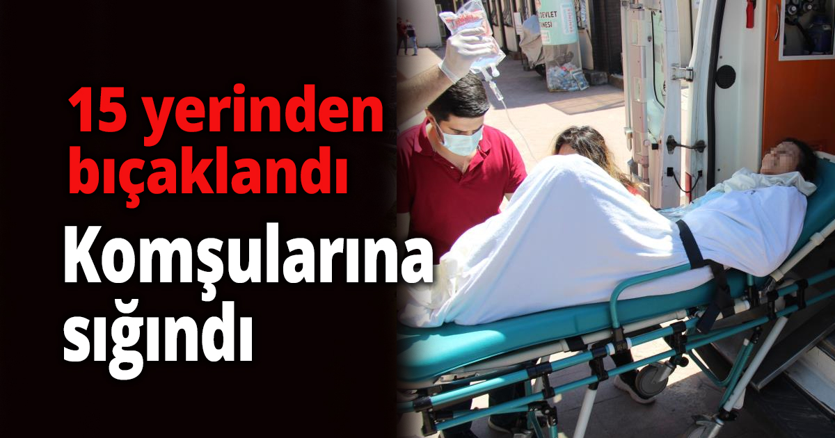 Evde tartıştığı karısını 15 yerinden bıçakladı