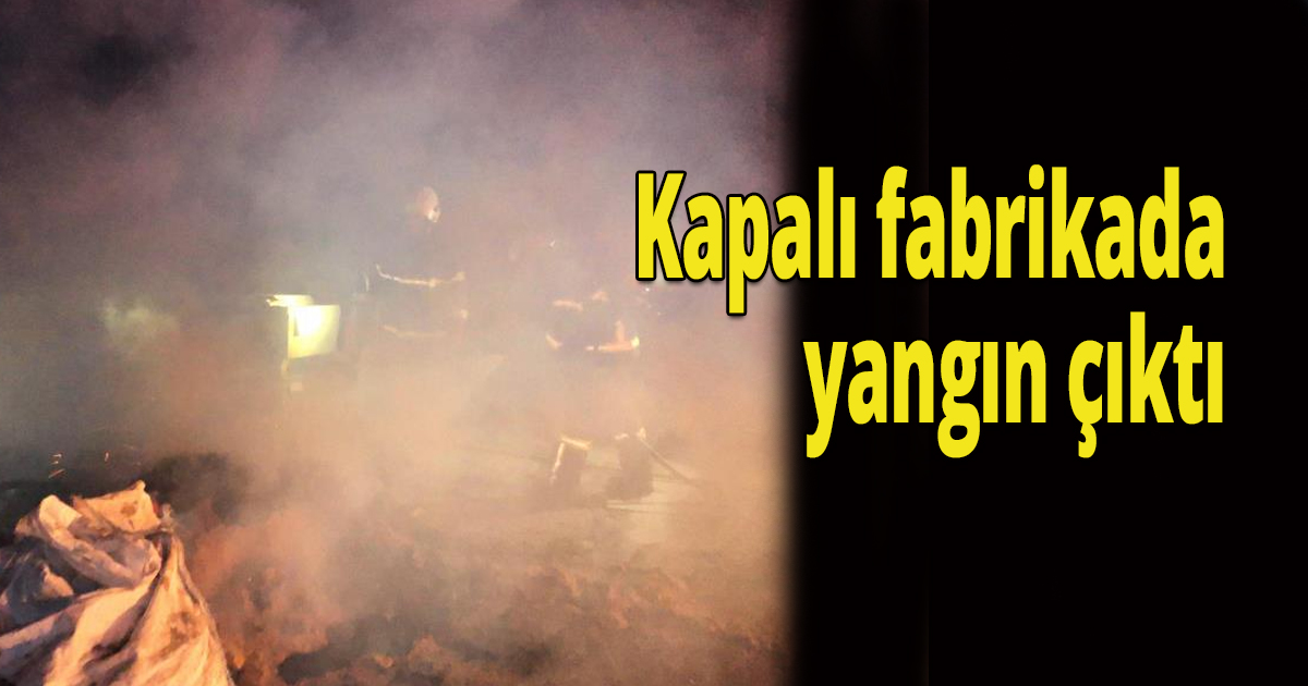 Kapalı fabrikada yangın çıktı