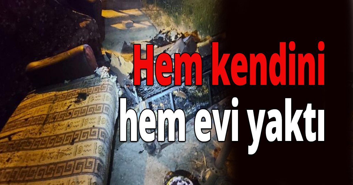  Sobayı mazotla tutuşturmak istedi