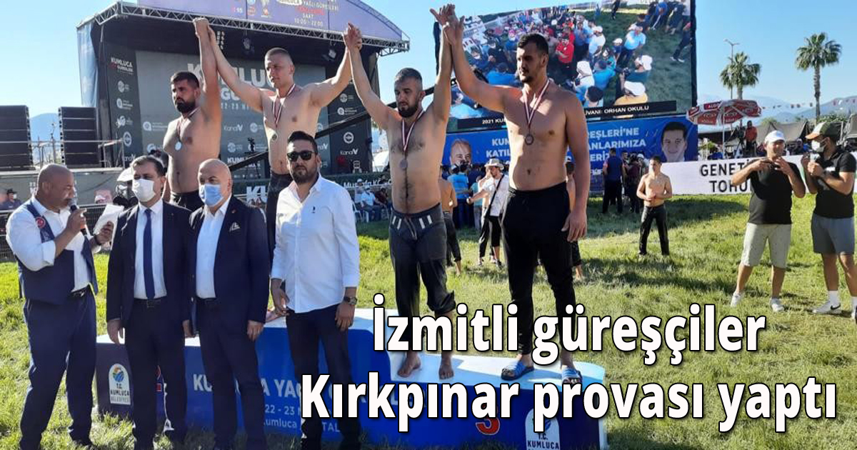  İzmitli güreşçiler Kırkpınar provası yaptı