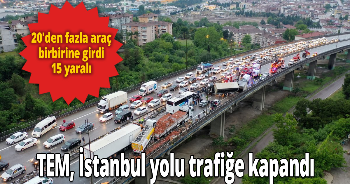 TEM, İstanbul yolu trafiğe kapandı
