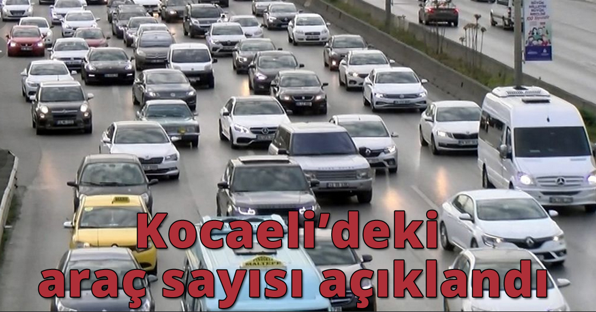 Kocaeli'deki araç sayısı açıklandı