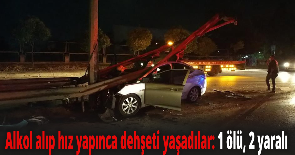  Alkollü sürücü bariyere girdi