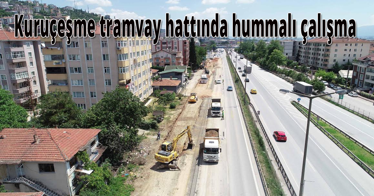 Kuruçeşme tramvay hattında hummalı çalışma