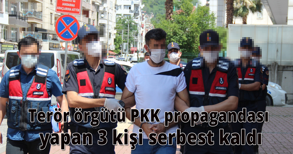 Terör örgütü PKK propagandası yapan 3 kişi serbest kaldı