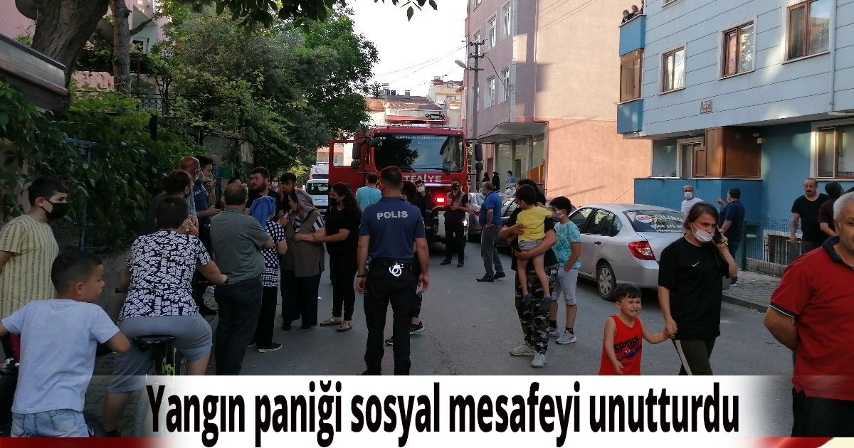 Mutfakta çıkan yangın paniğe sebep oldu