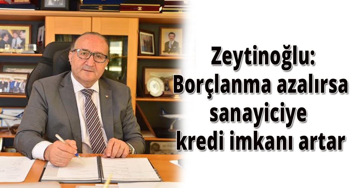  Zeytinoğlu: Borçlanma azalırsa sanayiciye kredi imkanı artar