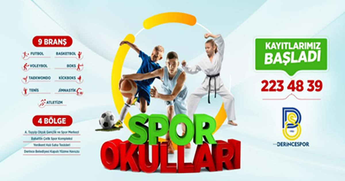 Derince’de Spor Okulları İçin Kayıt Zamanı