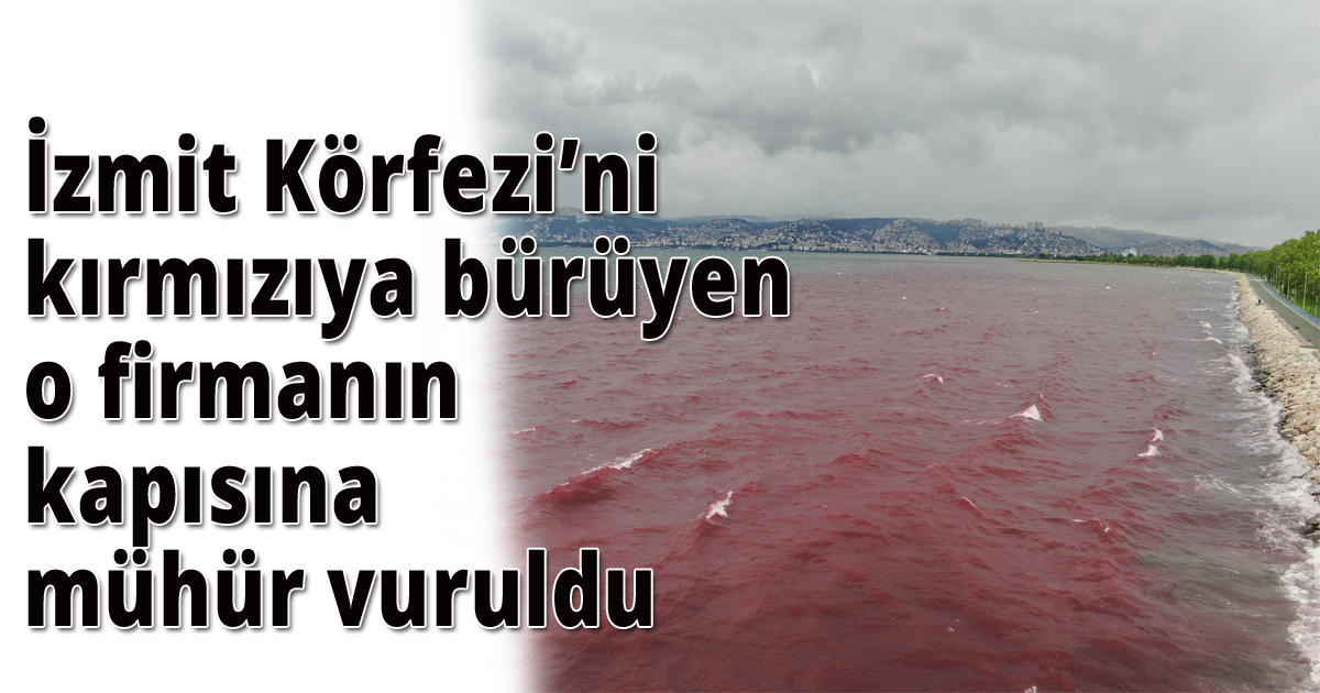 İzmit Körfezi’ni kırmızıya bürüyen o firmanın kapısına mühür vuruldu