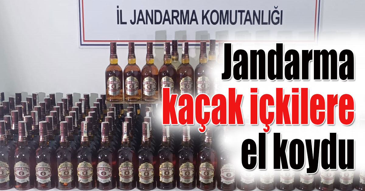 Jandarma kaçak içkilere el koydu