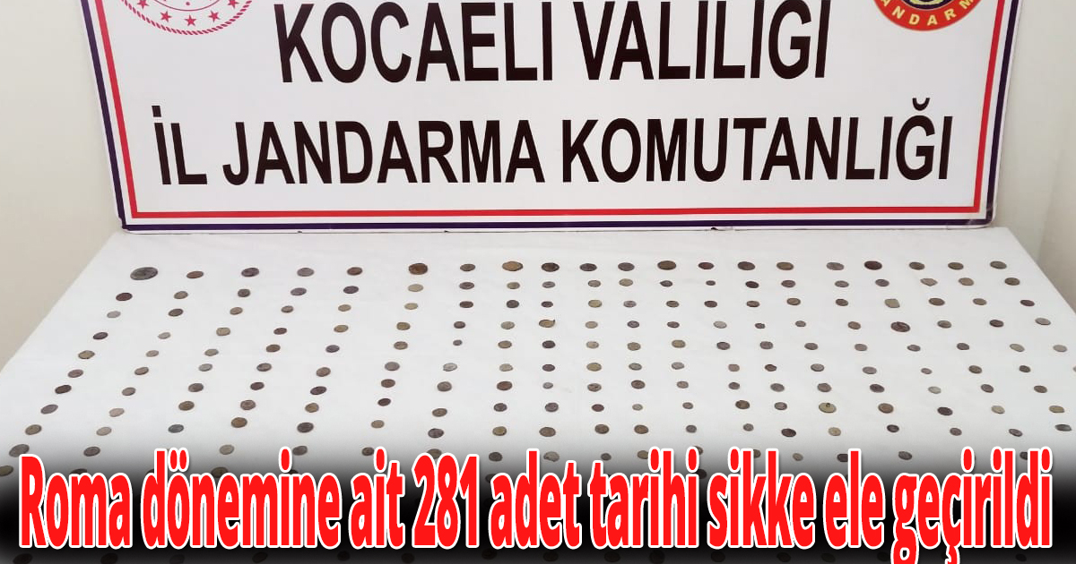 Kocaeli’de Roma dönemine ait 281 adet tarihi sikke ele geçirildi