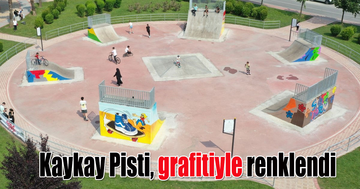 Başiskele Kaykay Pisti, grafitiyle renklendi