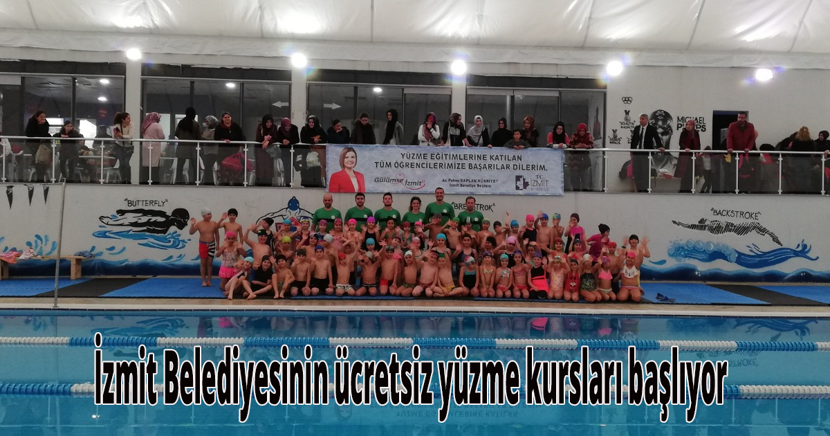 İzmit Belediyesinin ücretsiz yüzme kursları başlıyor