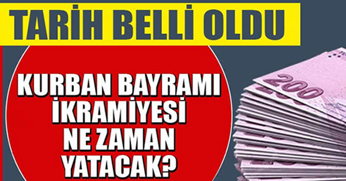Kurban bayramı  ikramiyelerinin ödeneceği tarih belli oldu