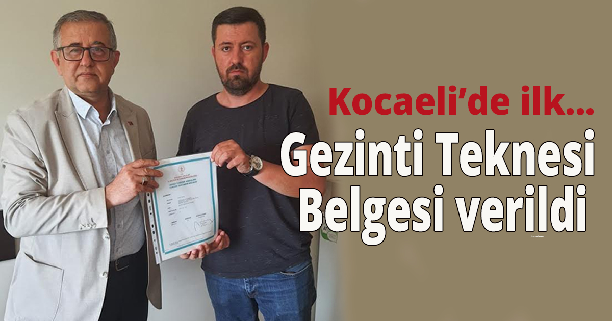 Gezinti Teknesi Belgesi verildi