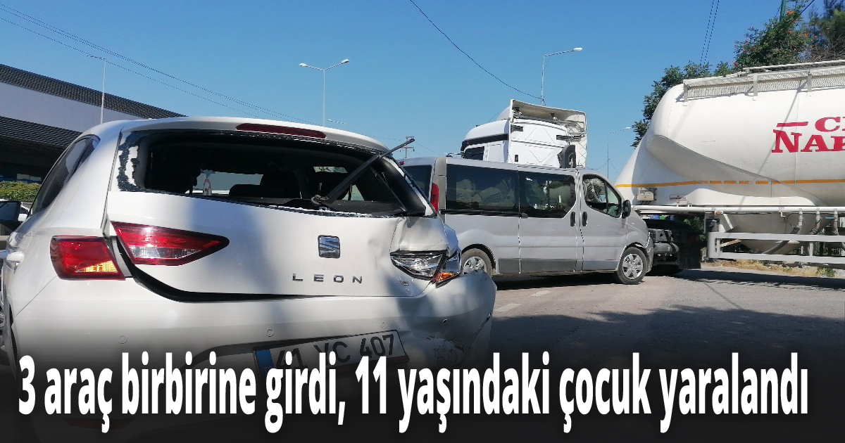 3 araç birbirine girdi