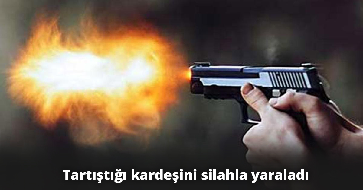 Tartıştığı kardeşini silahla yaraladı