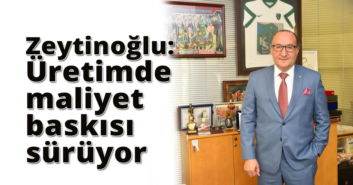  Zeytinoğlu: Üretimde maliyet baskısı sürüyor