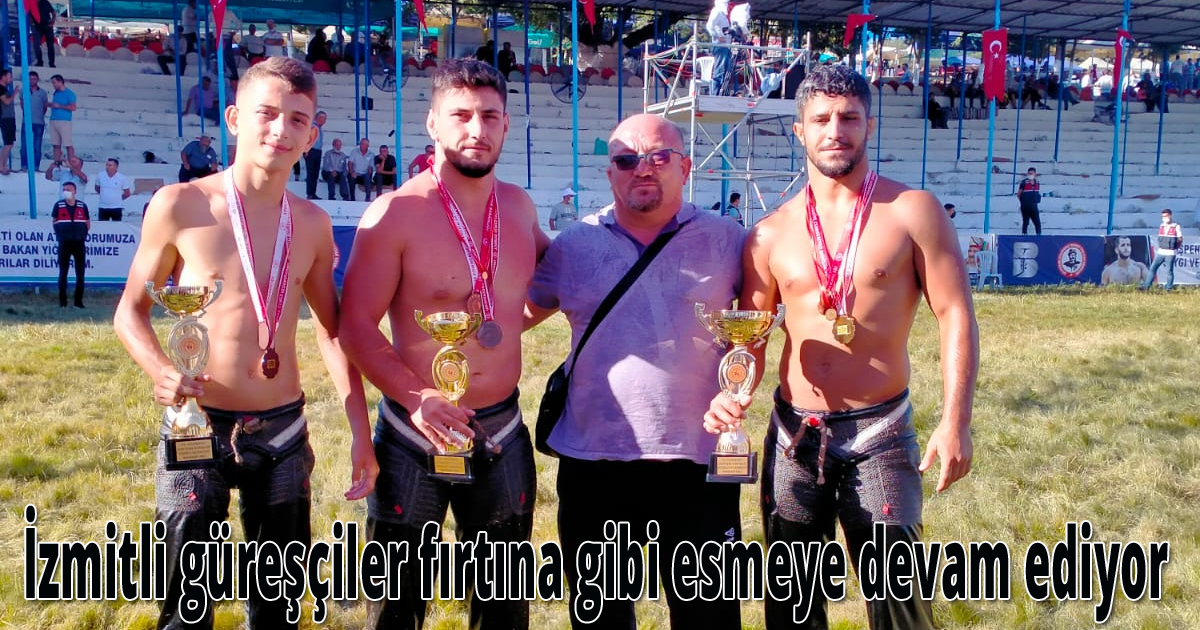 İzmitli güreşçiler fırtına gibi esmeye devam ediyor