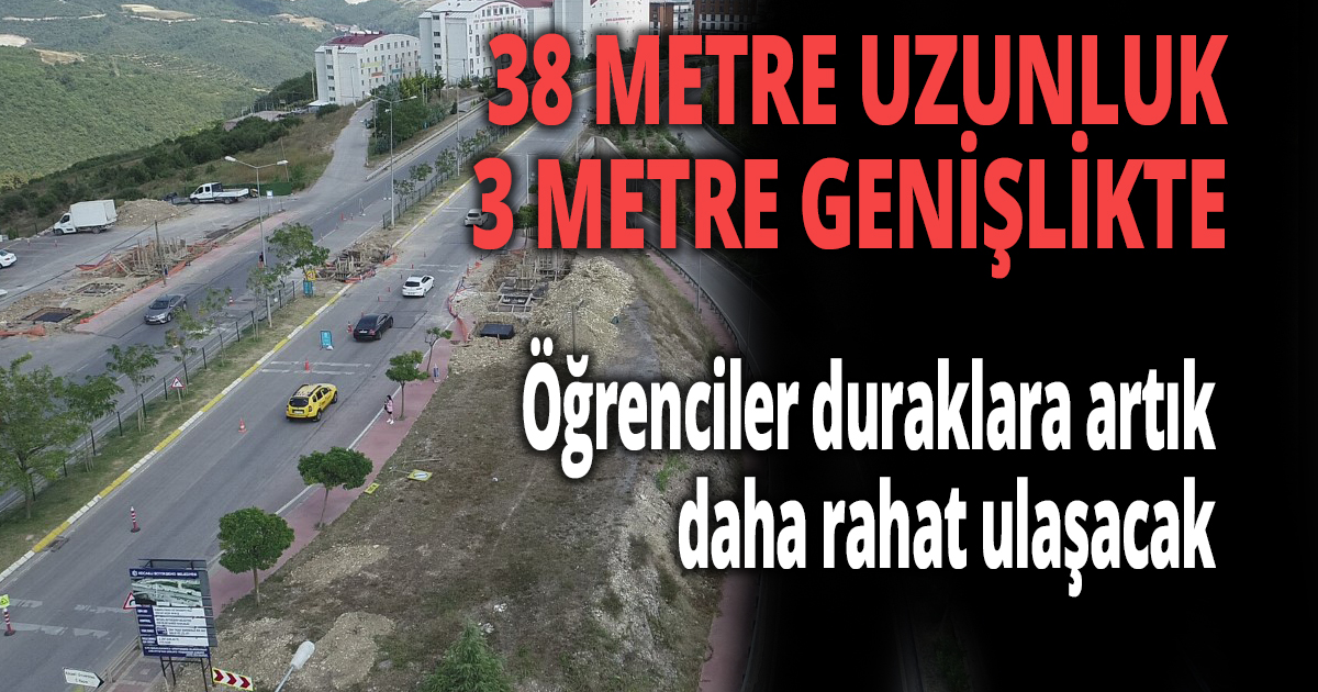 Öğrenciler duraklara artık daha rahat ulaşacak