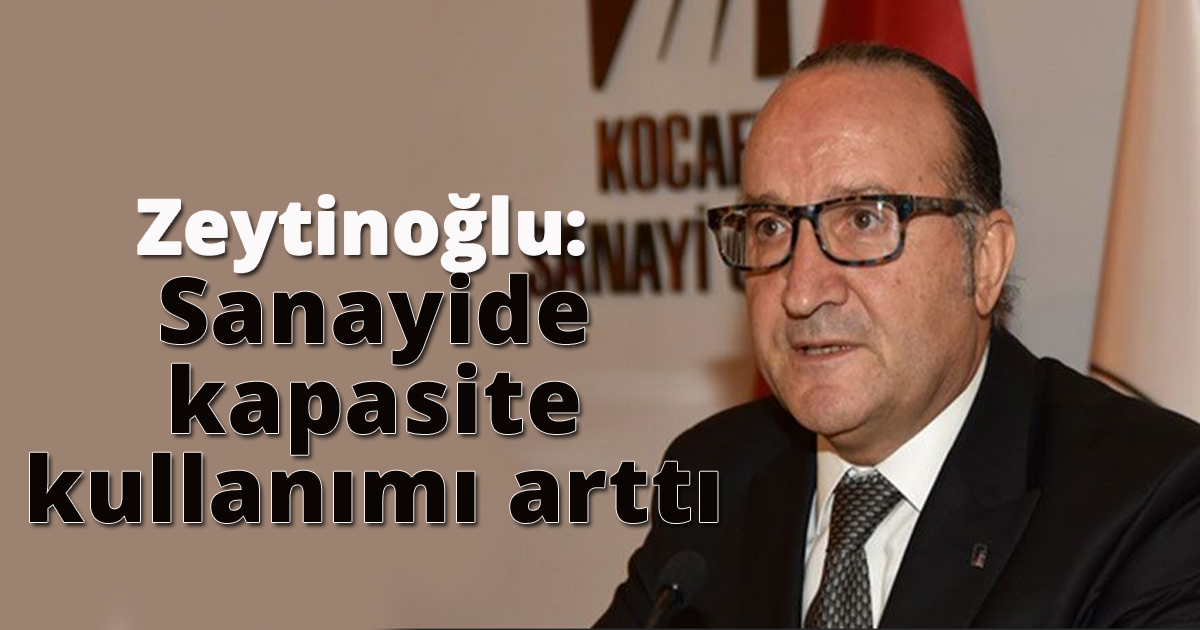 Zeytinoğlu: Sanayide kapasite kullanımı arttı